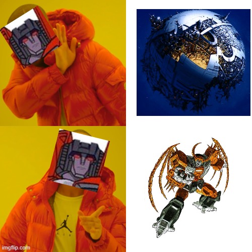 lets drop megatron off here instead | image tagged in memes,drake hotline bling | made w/ Imgflip meme maker