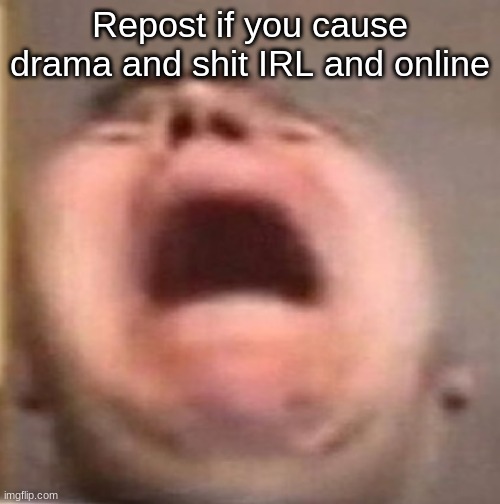 . | Repost if you cause drama and shit IRL and online | made w/ Imgflip meme maker