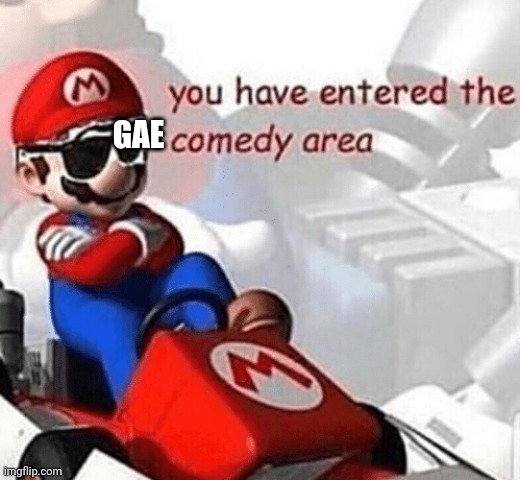 You have entered the comedy area | GAE | image tagged in you have entered the comedy area | made w/ Imgflip meme maker