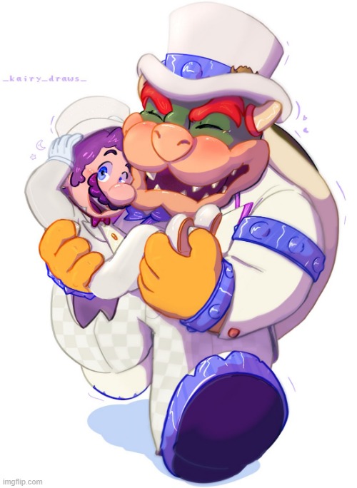 That's one way to get over Peach xD (By _kairy_draws_) | image tagged in memes,cute,gay,gaymer,mario,bowser | made w/ Imgflip meme maker