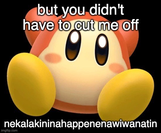 no you didn't have to stusolo | but you didn't have to cut me off; nekalakininahappenenawiwanatin | image tagged in wade | made w/ Imgflip meme maker