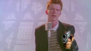 rick astley with gun Blank Meme Template