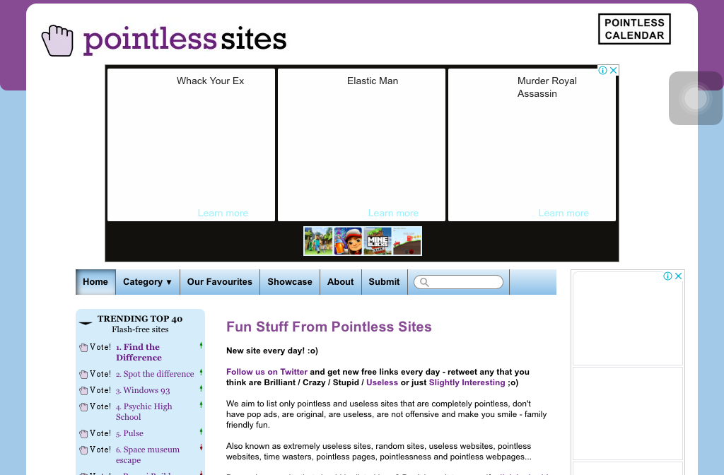 High Quality Pointless sites Blank Meme Template