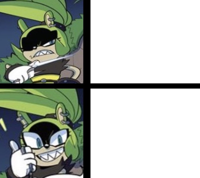 Sonic IDW Surge Blank Meme Template