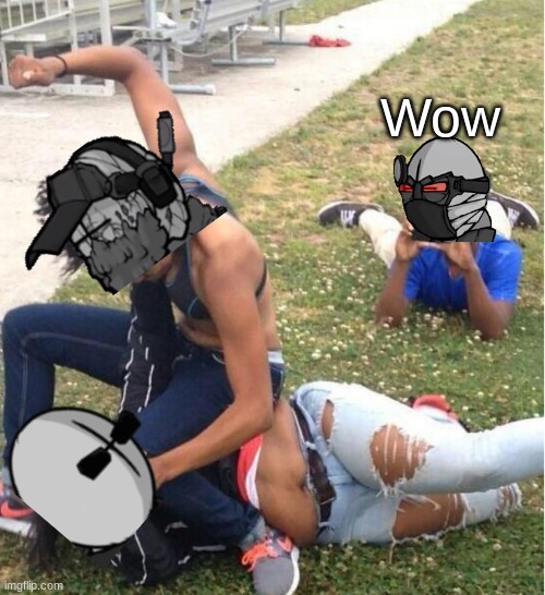 Wow | Wow | image tagged in guy recording a fight | made w/ Imgflip meme maker