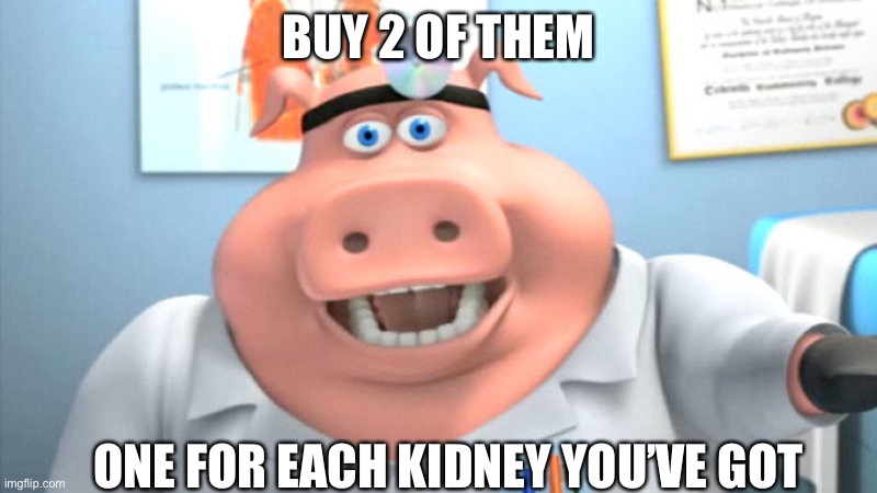 I Diagnose You With Dead | BUY 2 OF THEM; ONE FOR EACH KIDNEY YOU’VE GOT | image tagged in i diagnose you with dead | made w/ Imgflip meme maker