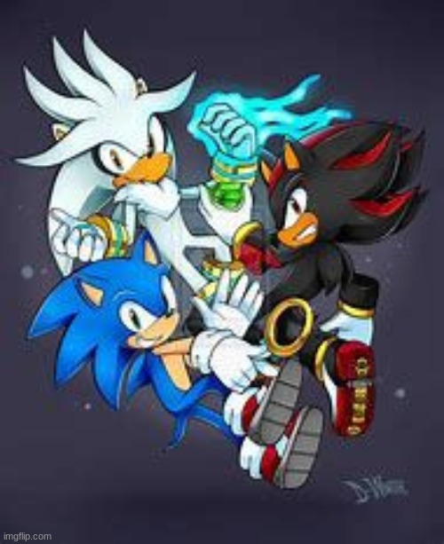 image tagged in sonic the hedgehog,shadow the hedgehog,silver the hedgehog,sonic art | made w/ Imgflip meme maker