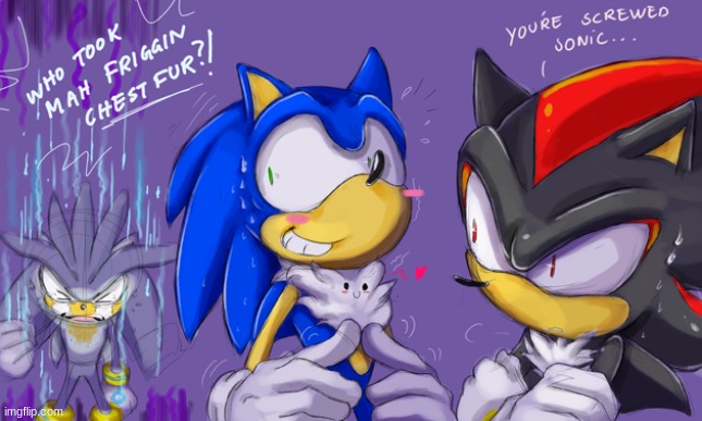 A funny comic I found... | image tagged in sonic the hedgehog,shadow the hedgehog,silver the hedgehog,sonic art | made w/ Imgflip meme maker
