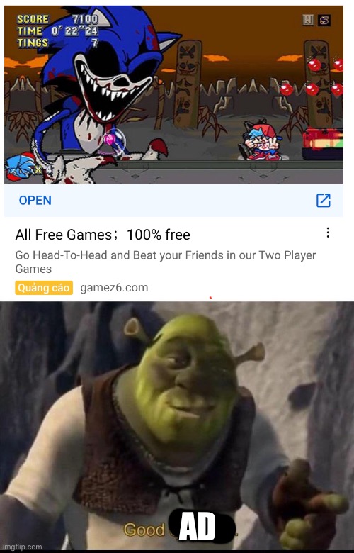 Good ad | AD | image tagged in shrek,fnf,advertising | made w/ Imgflip meme maker