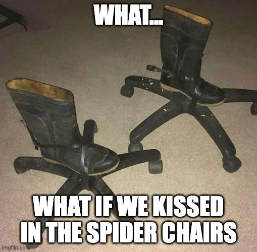 What | WHAT... WHAT IF WE KISSED IN THE SPIDER CHAIRS | image tagged in dream smp | made w/ Imgflip meme maker