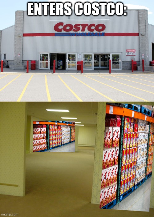cringe 6 | ENTERS COSTCO: | image tagged in the backrooms | made w/ Imgflip meme maker