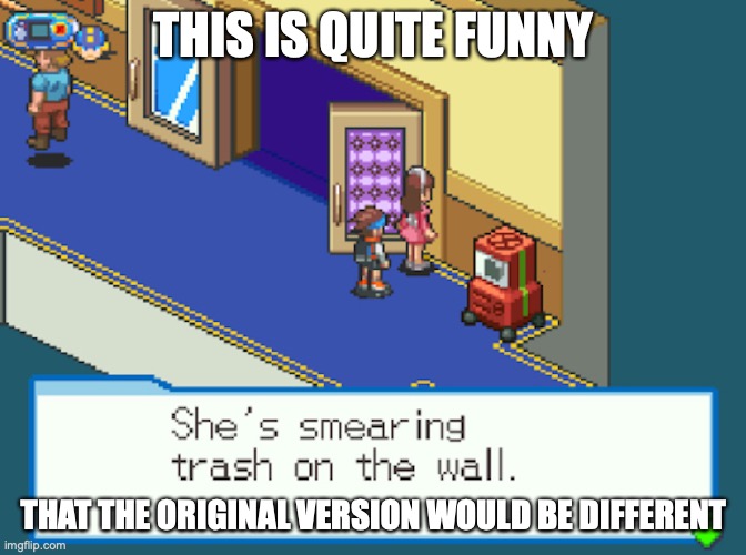 Interesting Scene in Battle Network 5 | THIS IS QUITE FUNNY; THAT THE ORIGINAL VERSION WOULD BE DIFFERENT | image tagged in gaming,megaman,megaman battle network,memes | made w/ Imgflip meme maker