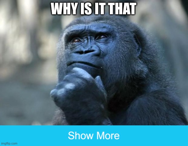 WHY IS IT THAT | image tagged in deep thoughts | made w/ Imgflip meme maker