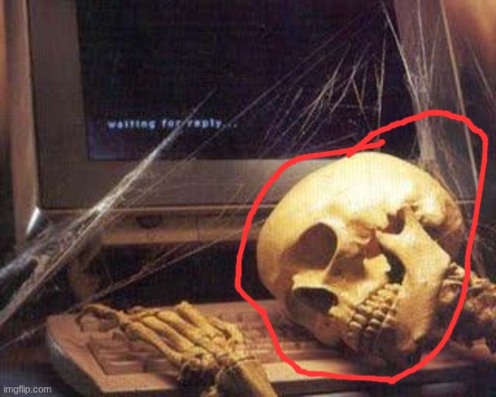 Waiting Skull | image tagged in waiting skull | made w/ Imgflip meme maker