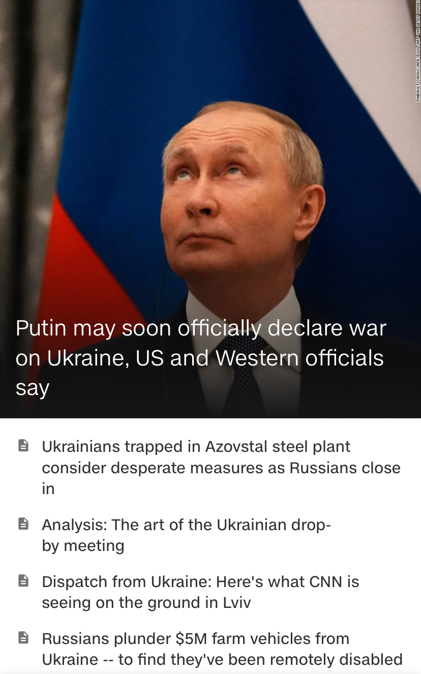 Putin may declare war Blank Meme Template