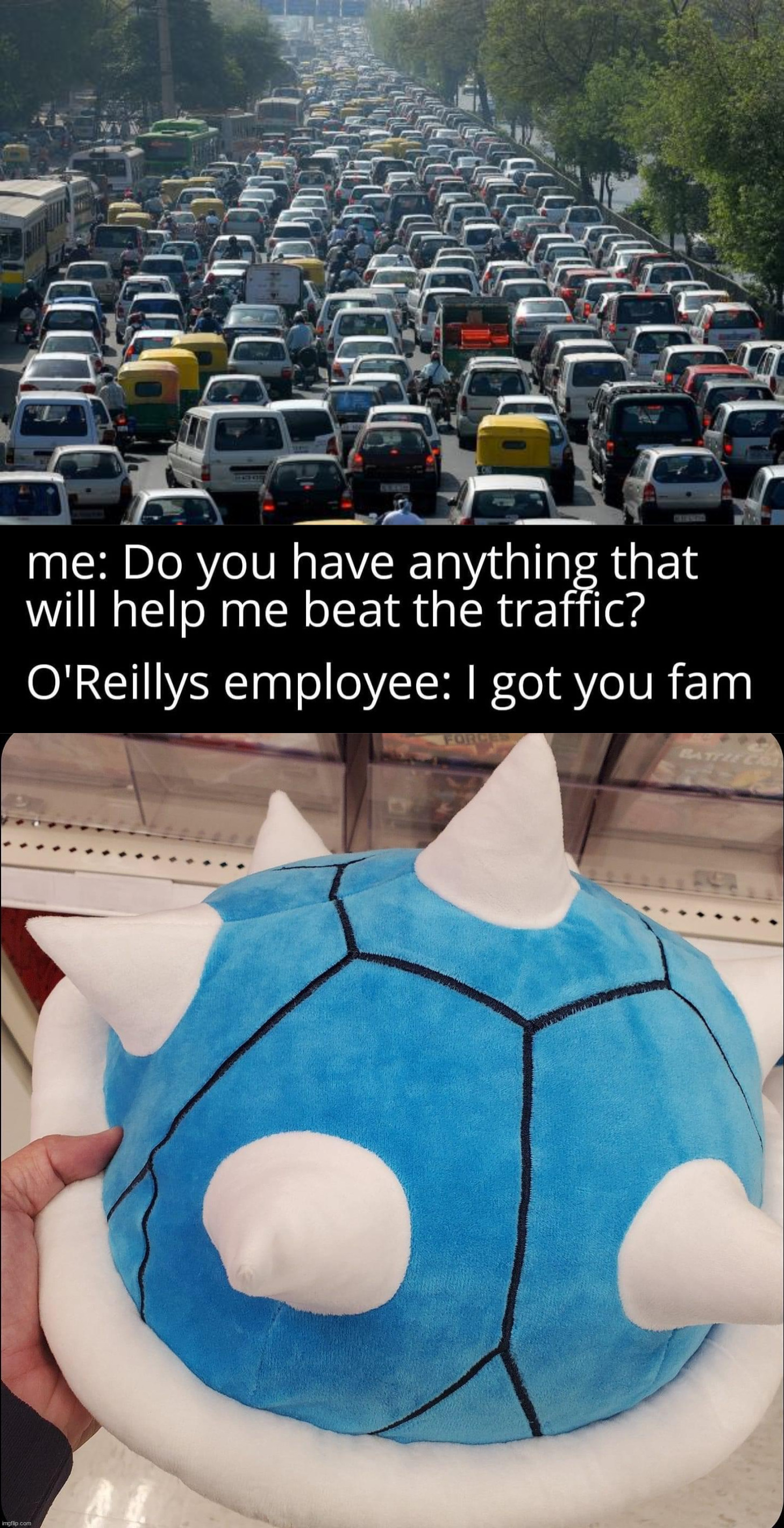 Bowser shell | image tagged in traffic,gaming,mario kart | made w/ Imgflip meme maker