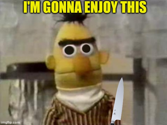 Bert Stare | I'M GONNA ENJOY THIS | image tagged in bert stare | made w/ Imgflip meme maker