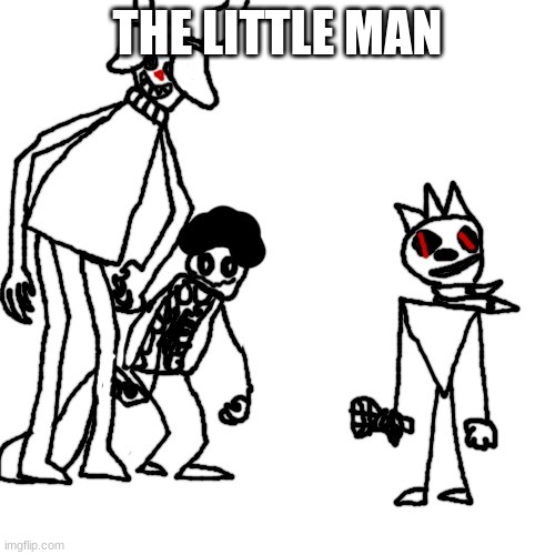 scrunkly | THE LITTLE MAN | image tagged in msmg slaybells | made w/ Imgflip meme maker