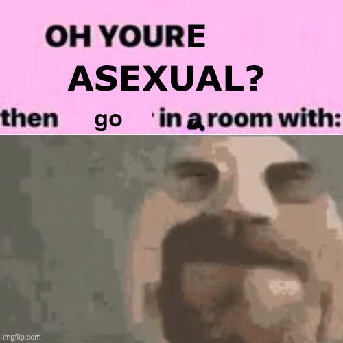 E; ASEXUAL? go | made w/ Imgflip meme maker