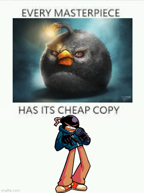 Bomb's cheap copy | image tagged in every masterpiece has its cheap copy | made w/ Imgflip meme maker