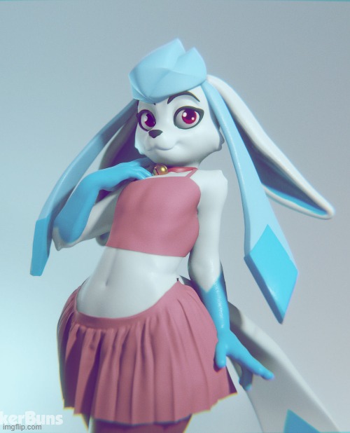 By ChunkerBuns | image tagged in furry,femboy,cute,adorable,pokemon,glaceon | made w/ Imgflip meme maker