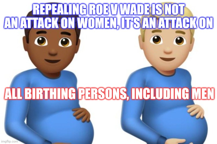 Men can get abortions too | REPEALING ROE V WADE IS NOT AN ATTACK ON WOMEN, IT'S AN ATTACK ON; ALL BIRTHING PERSONS, INCLUDING MEN | image tagged in leftist,crazy,nuts,insanity,socialism,democratic socialism | made w/ Imgflip meme maker