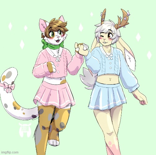 ¯\_(OwO)_/¯¯\_(^wO)_/¯ (By Fleurfurr) | image tagged in furry,femboy,cute,adorable | made w/ Imgflip meme maker