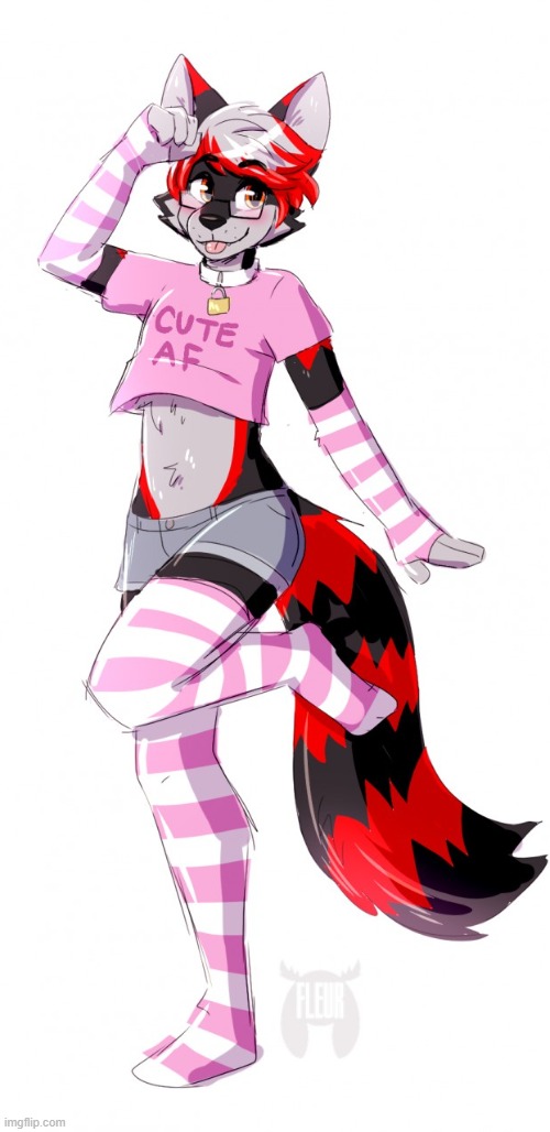 Indeed (By Fleurfurr) | image tagged in furry,femboy,cute,adorable,socks | made w/ Imgflip meme maker