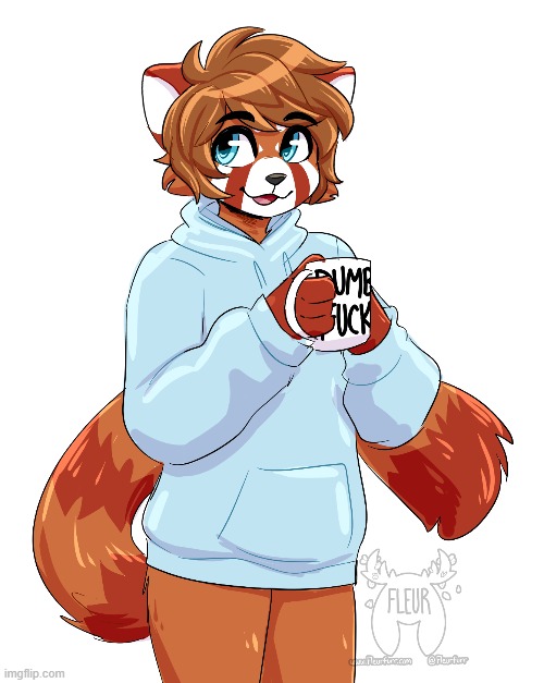 By Fleurfurr | image tagged in furry,femboy,cute,adorable,hoodie | made w/ Imgflip meme maker