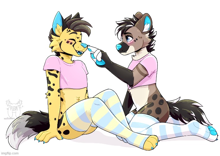 *Boop* (By Fleurfurr) | image tagged in furry,femboy,cute,adorable,boop,wholesome | made w/ Imgflip meme maker