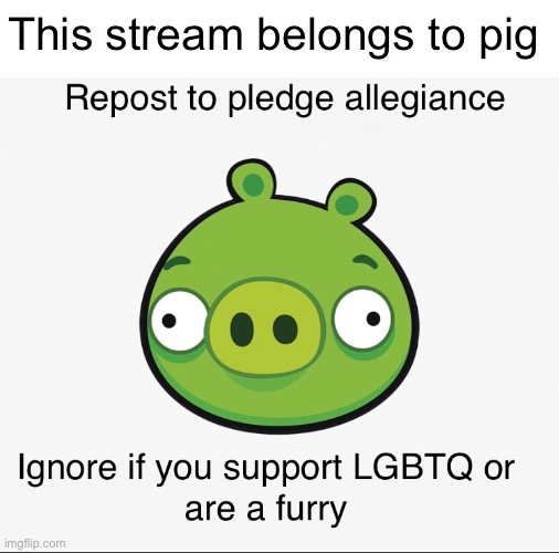 This stream belongs to pig | made w/ Imgflip meme maker