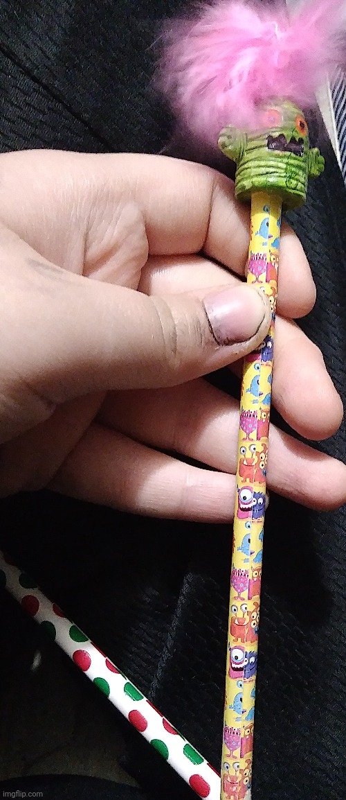 sexy monster pencil I got in 2017 | made w/ Imgflip meme maker