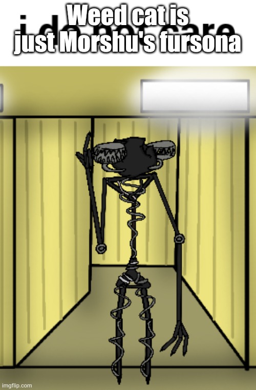 I do not care | Weed cat is just Morshu's fursona | image tagged in i do not care | made w/ Imgflip meme maker