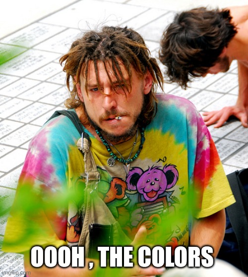 Stoner PhD Meme | OOOH , THE COLORS | image tagged in memes,stoner phd | made w/ Imgflip meme maker