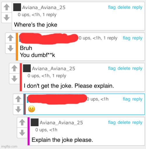 On a post with a transphobic joke | made w/ Imgflip meme maker