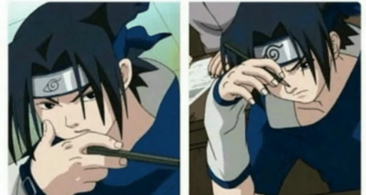 High Quality sasuke thinking Blank Meme Template