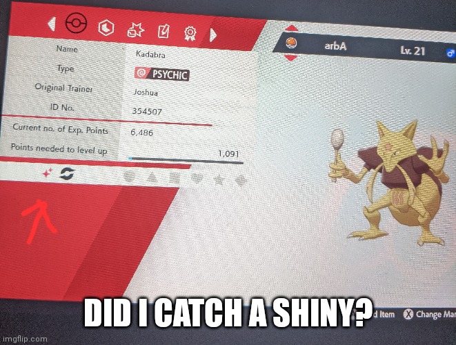 DID I CATCH A SHINY? | image tagged in who is that pokemon | made w/ Imgflip meme maker
