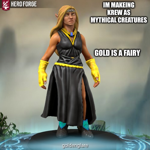 i chose the creacther and krew member with a spinner weal (this is part 1) | IM MAKEING KREW AS MYTHICAL CREATURES; GOLD IS A FAIRY | made w/ Imgflip meme maker