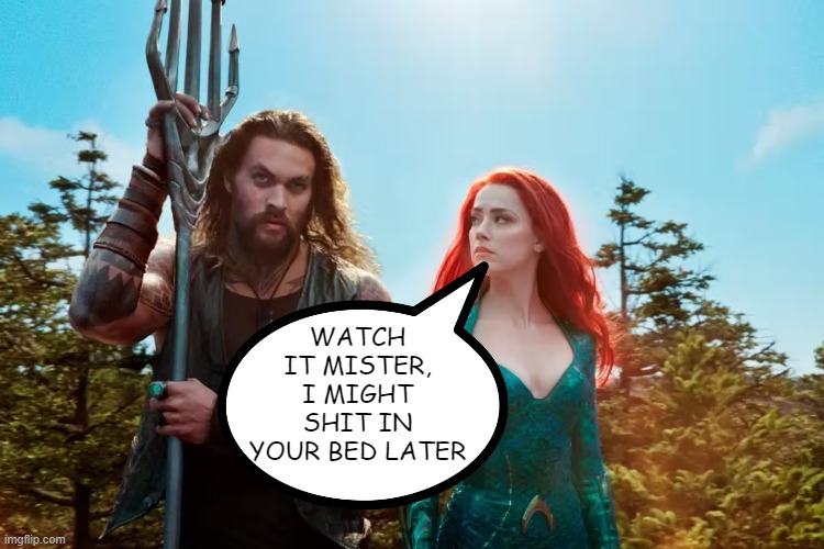 Too Soon? | WATCH IT MISTER, I MIGHT SHIT IN YOUR BED LATER | image tagged in aquaman | made w/ Imgflip meme maker