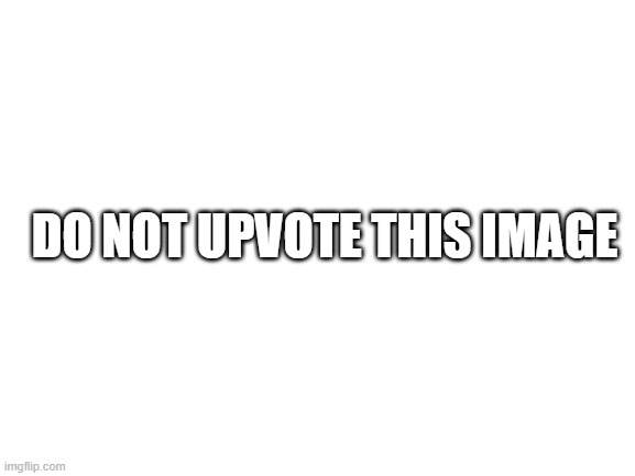 dont | DO NOT UPVOTE THIS IMAGE | image tagged in blank white template | made w/ Imgflip meme maker