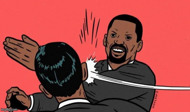 Will Smith slaps Chris Rock Blank Meme Template