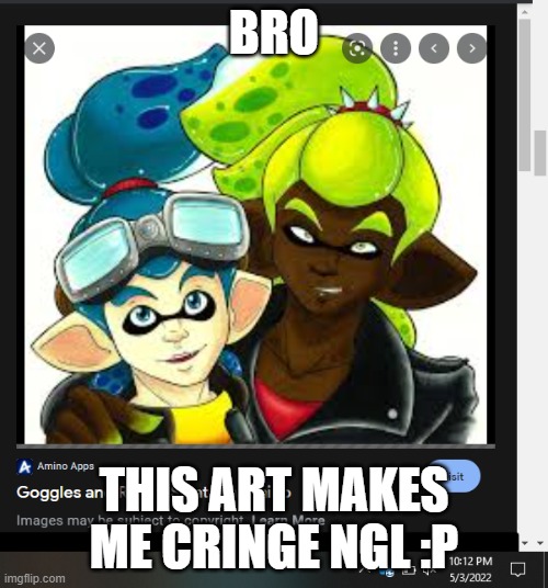 This Goggles x Rider art is a disgrace to coroika in my opinion | BRO; THIS ART MAKES ME CRINGE NGL :P | image tagged in this is not nsfw | made w/ Imgflip meme maker