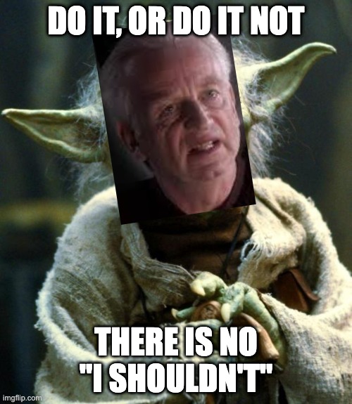 May the 4th be with you! | DO IT, OR DO IT NOT; THERE IS NO "I SHOULDN'T" | image tagged in memes,star wars yoda,do it | made w/ Imgflip meme maker