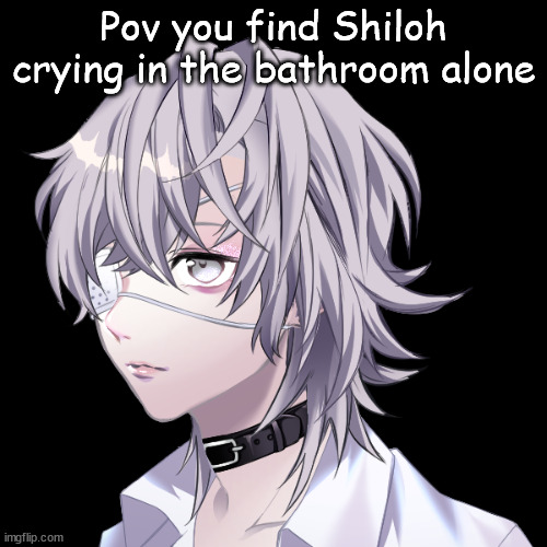 Hes gay and I'm looking for drama or romance- | Pov you find Shiloh crying in the bathroom alone | image tagged in oc named shilo | made w/ Imgflip meme maker