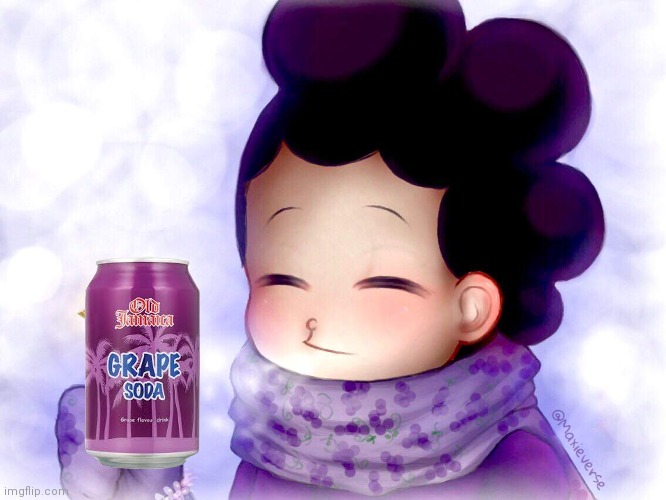 Mineta found grape soda | image tagged in mineta approves,mineta,grapes,grape soda,anime boi | made w/ Imgflip meme maker