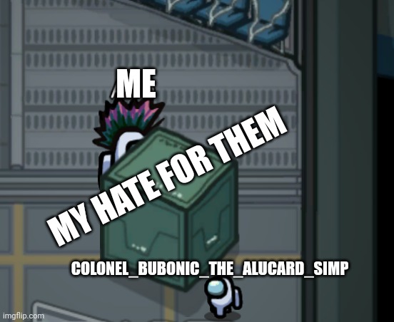 /j | ME; MY HATE FOR THEM; COLONEL_BUBONIC_THE_ALUCARD_SIMP | image tagged in child seperation | made w/ Imgflip meme maker