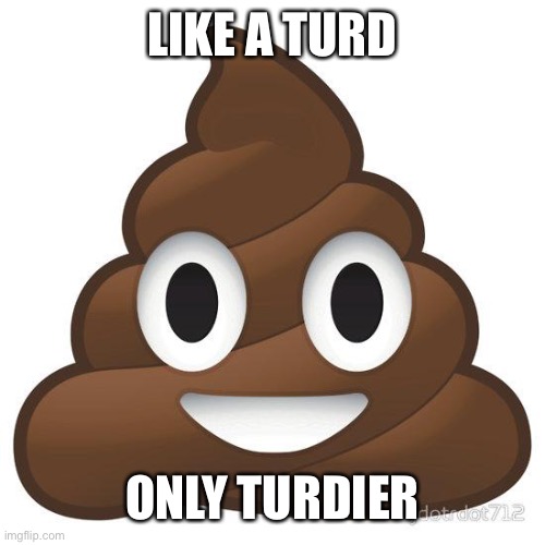 poop | LIKE A TURD ONLY TURDIER | image tagged in poop | made w/ Imgflip meme maker