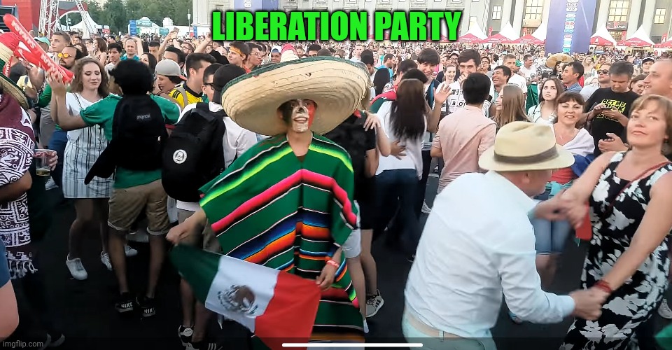 Party for Liberation from the Dark Forces | LIBERATION PARTY | image tagged in party | made w/ Imgflip meme maker