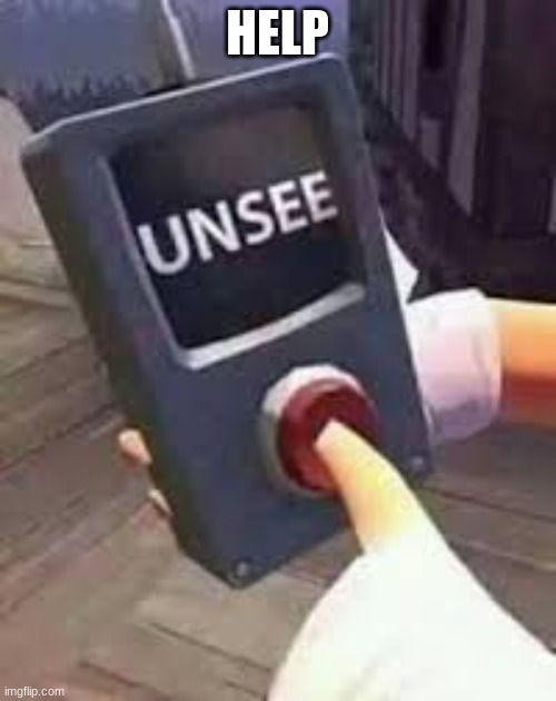 Unsee Button | HELP | image tagged in unsee button | made w/ Imgflip meme maker