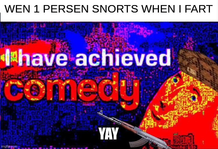 you sure? |  WEN 1 PERSEN SNORTS WHEN I FART; YAY | image tagged in i have achieved comedy | made w/ Imgflip meme maker